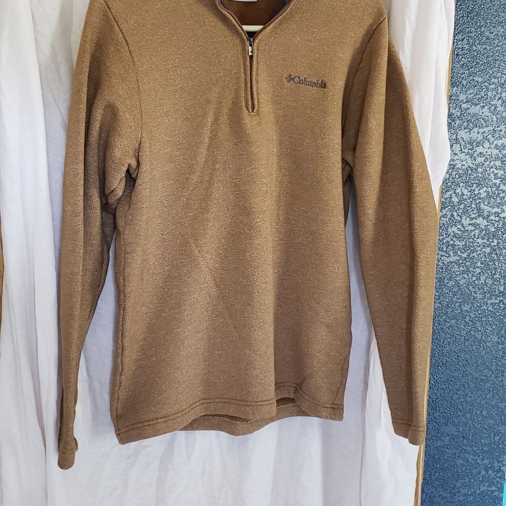 Columbia Brown Zip Up Sweater with Cozy Knit - Picture 1 of 5